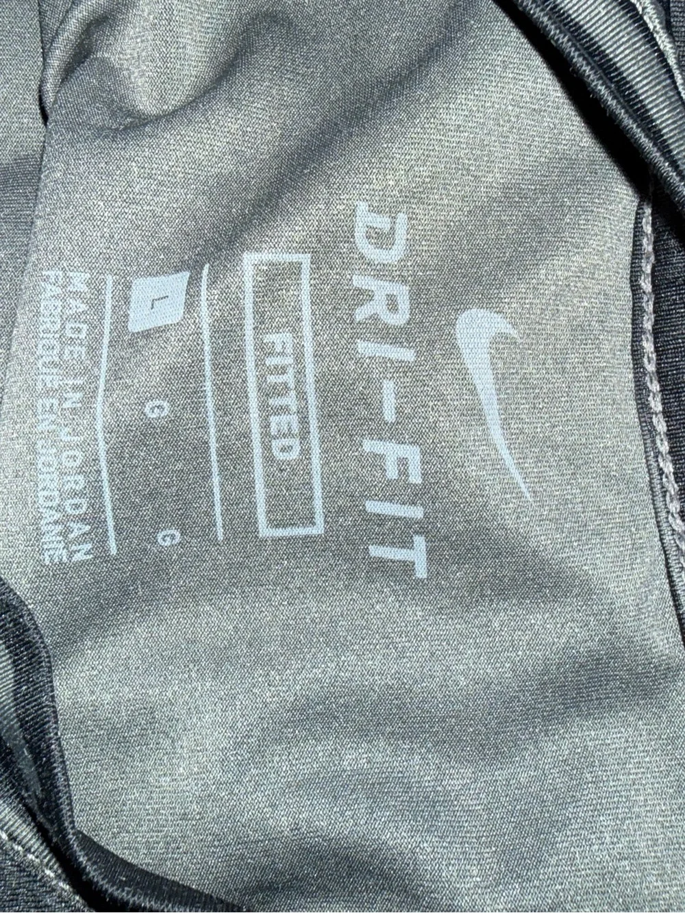 Nike Dri-FIT Men’s Large Black Gray Fitted Training Shirt